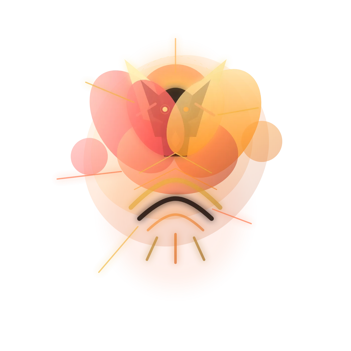 Hourly rotating abstract hero artwork
